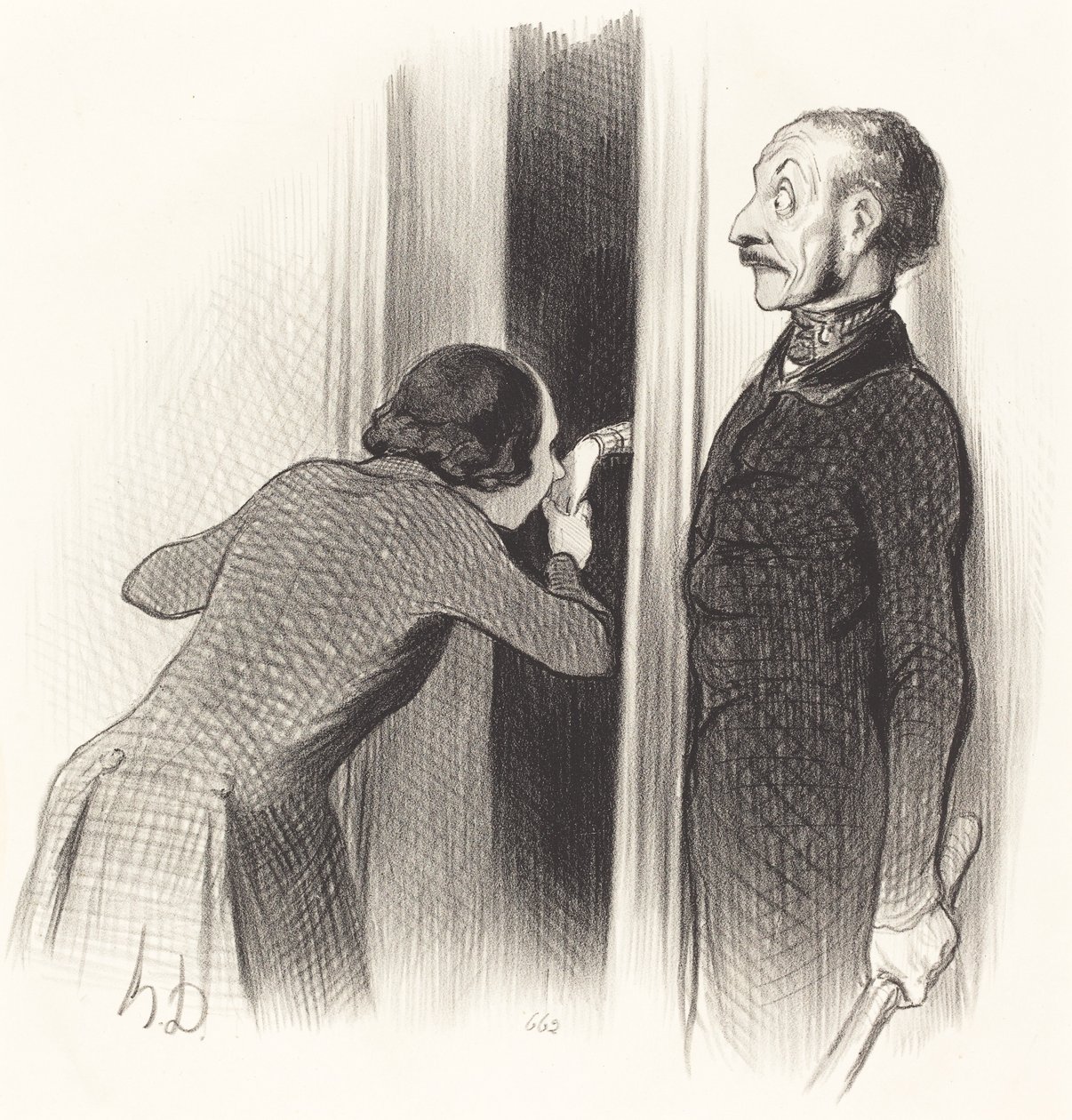 Erittäin onnellinen rakastaja tekijältä Honoré Daumier
