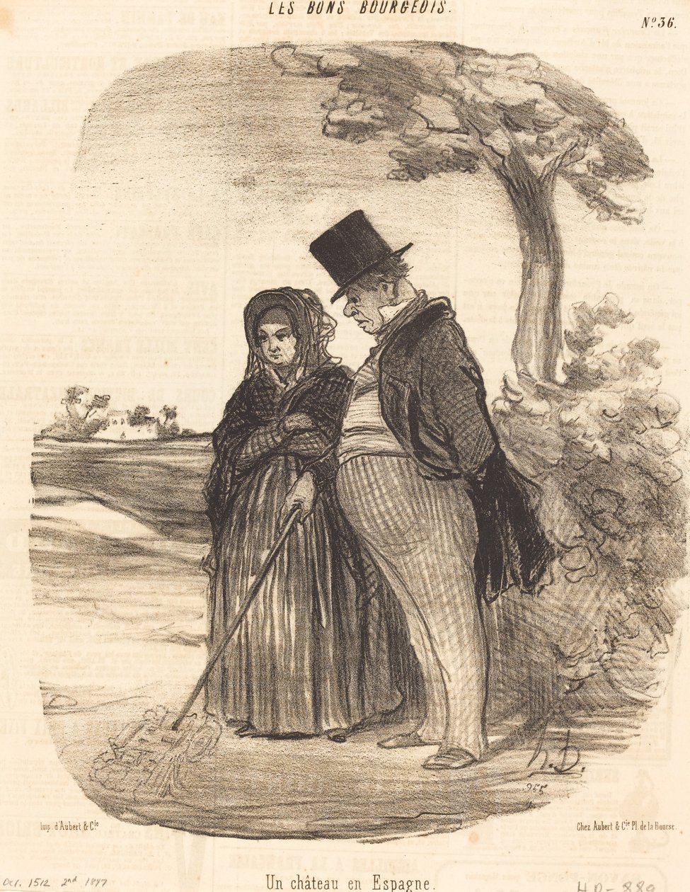 Linna Espanjassa tekijältä Honoré Daumier