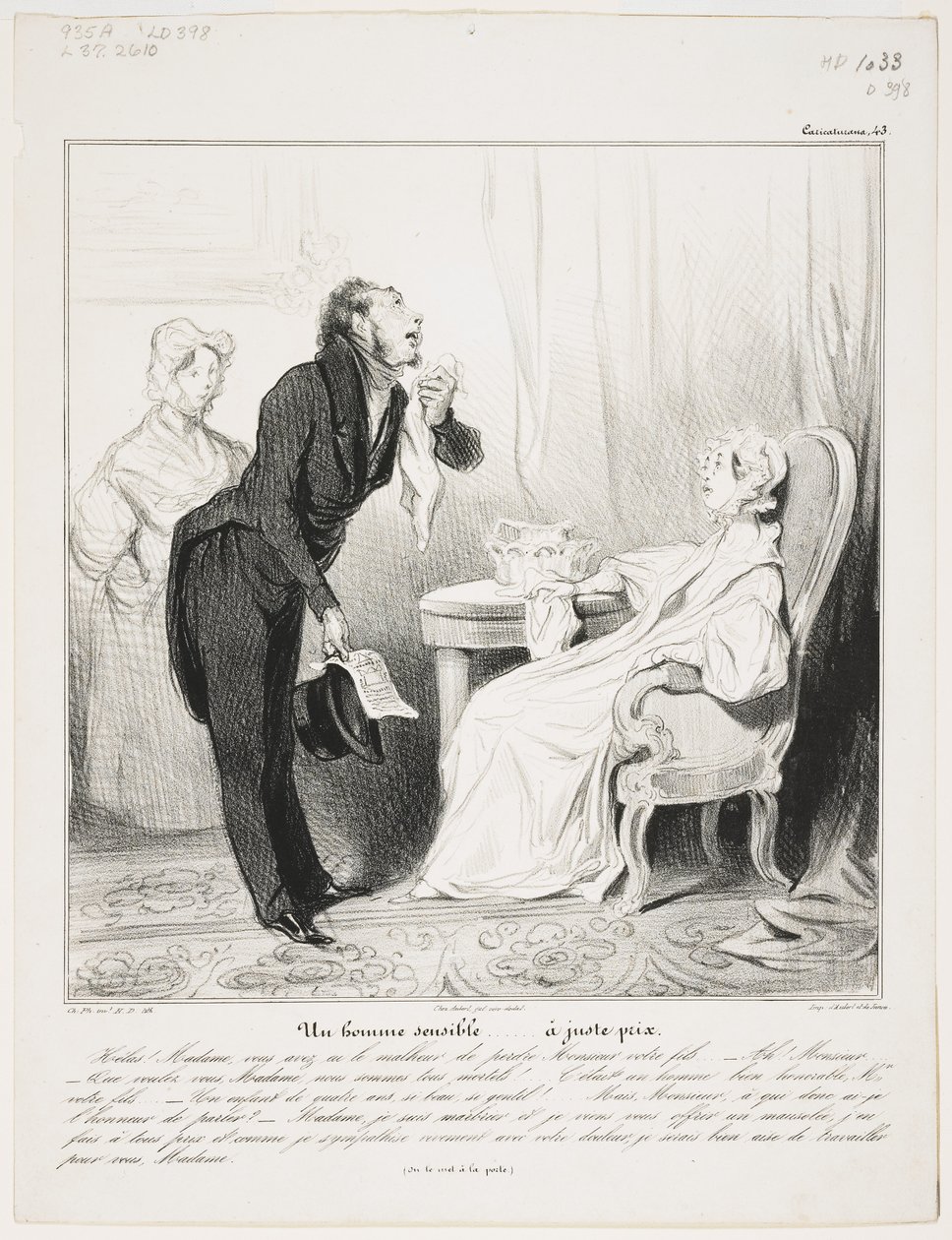 Herkkä mies (Caricaturana 43) tekijältä Honoré Daumier