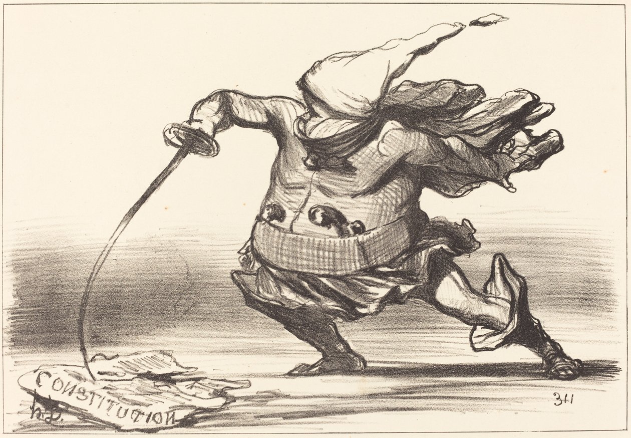 Matamore, jolla on... saappaat... tekijältä Honoré Daumier