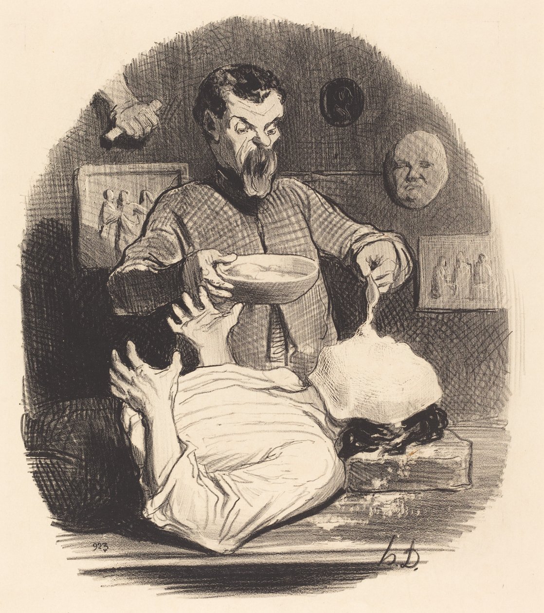 Herrasmies, joka haluaa tarjota itselleen tyydytyksen... tekijältä Honoré Daumier