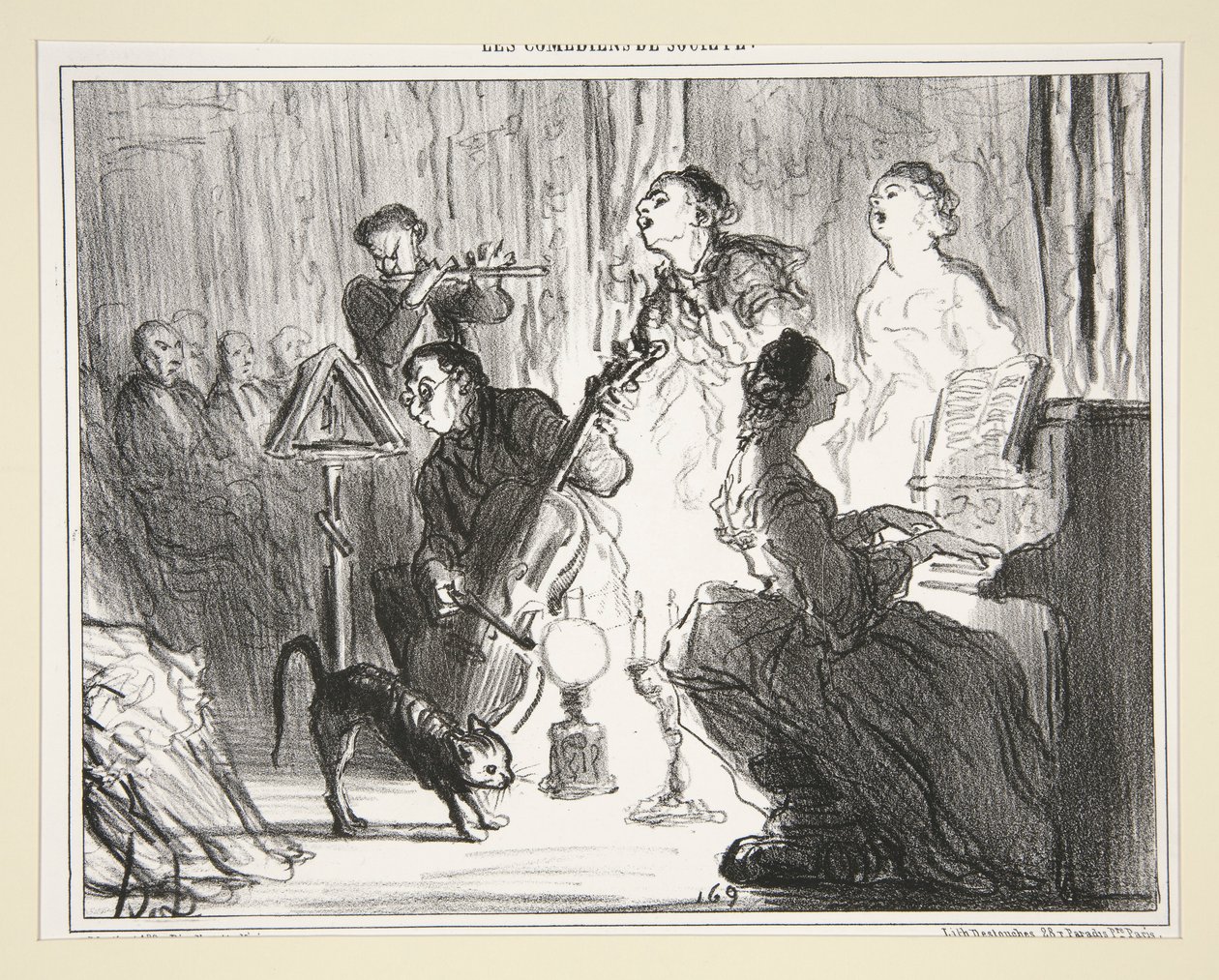 Orkesteri Very Comme il faut -talossa, nro. 8:sta The Comedians of Society tekijältä Honoré Daumier