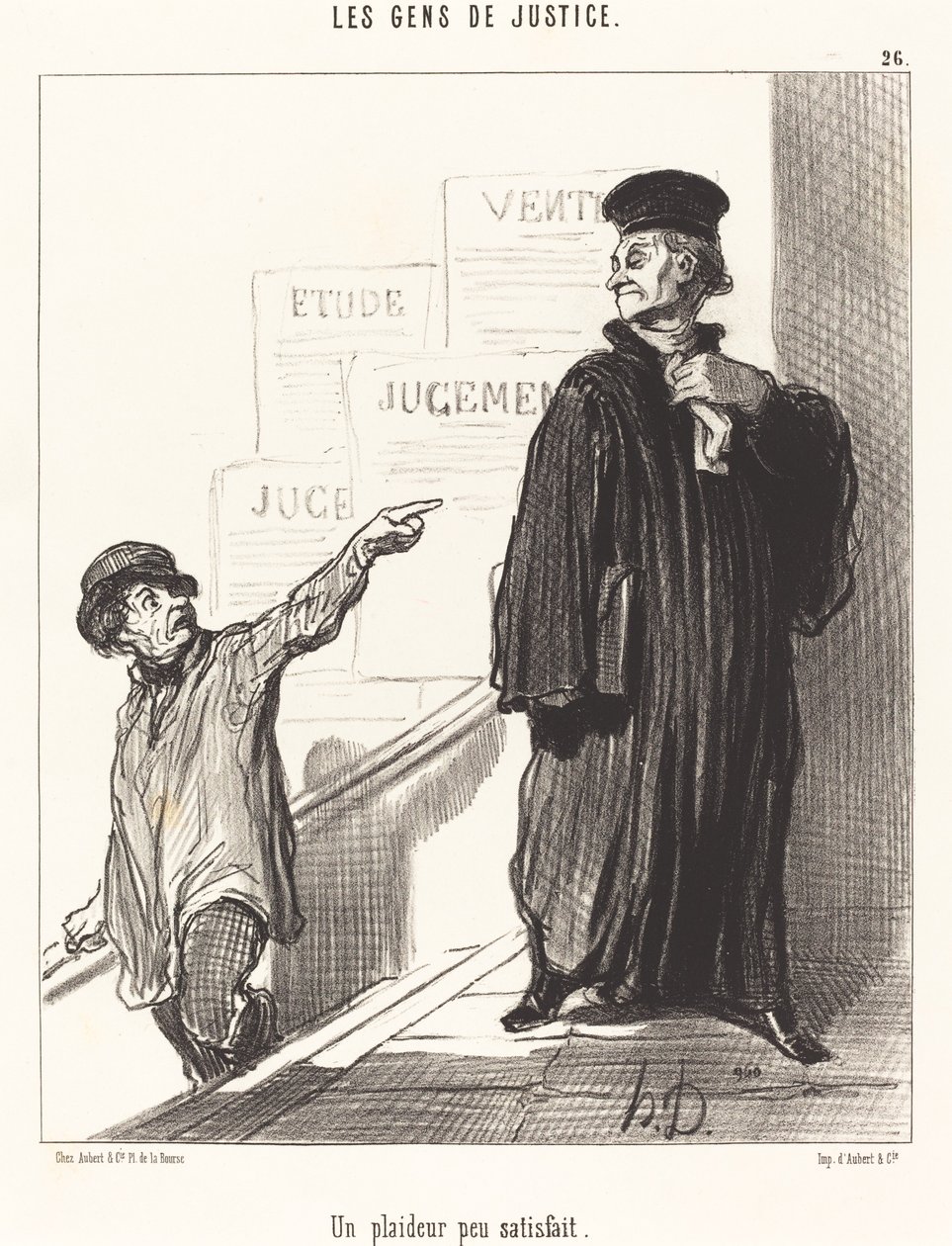 Tyytymätön asianosainen tekijältä Honoré Daumier