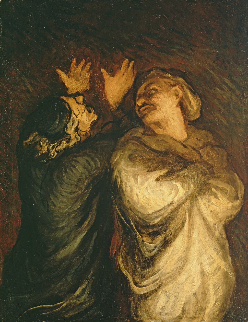 Huonekalut ja erilaiset esineet 1100- ja 1300-luvuilta tekijältä Honoré Daumier