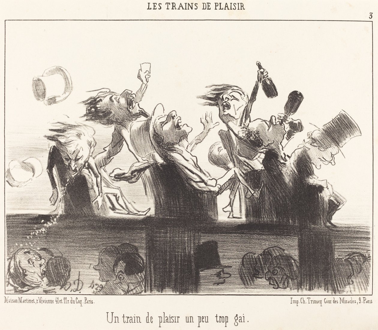 Pleasure Train, joka on hieman liian iloinen tekijältä Honoré Daumier
