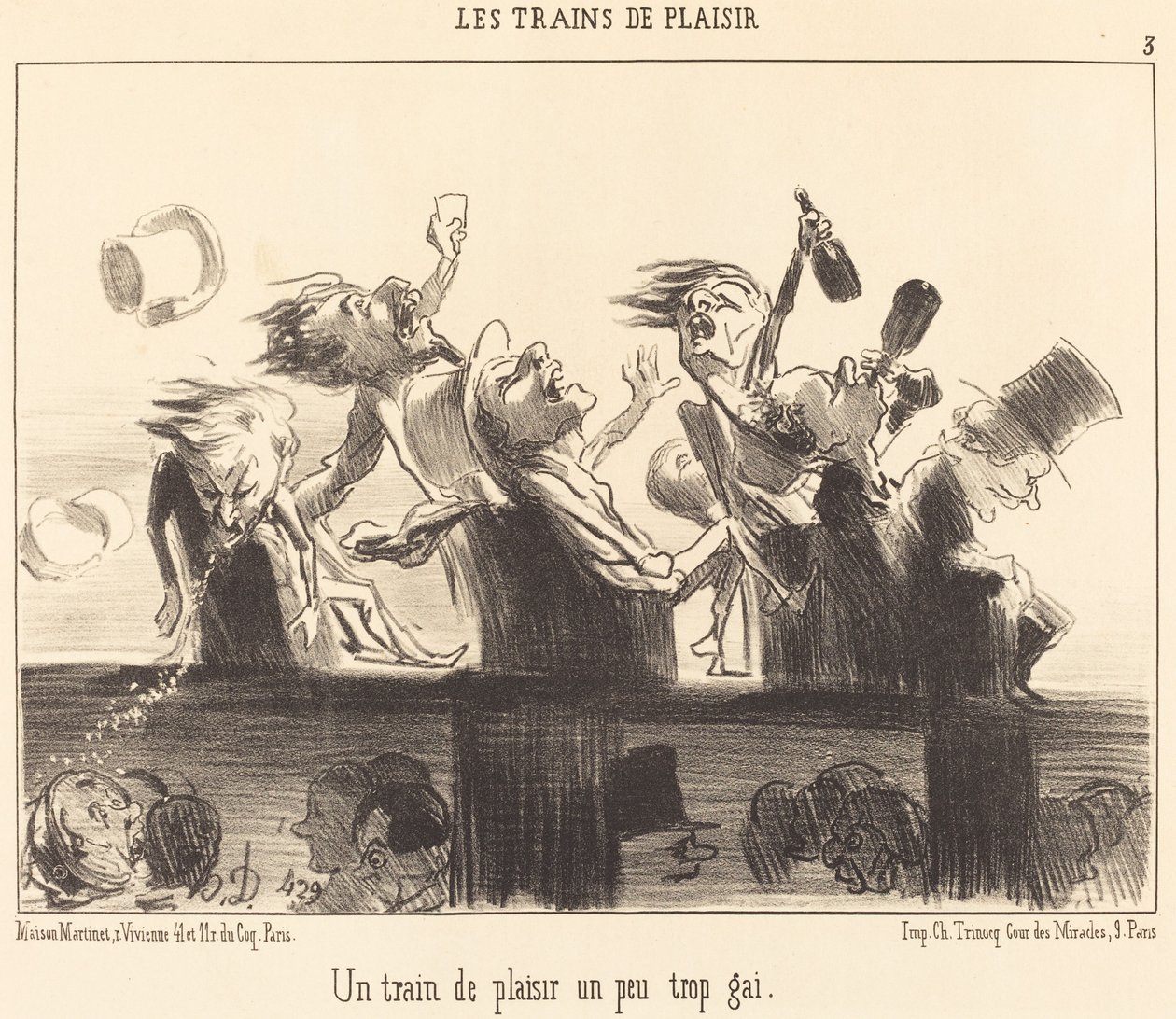 Pleasure Train, joka on hieman liian iloinen tekijältä Honoré Daumier