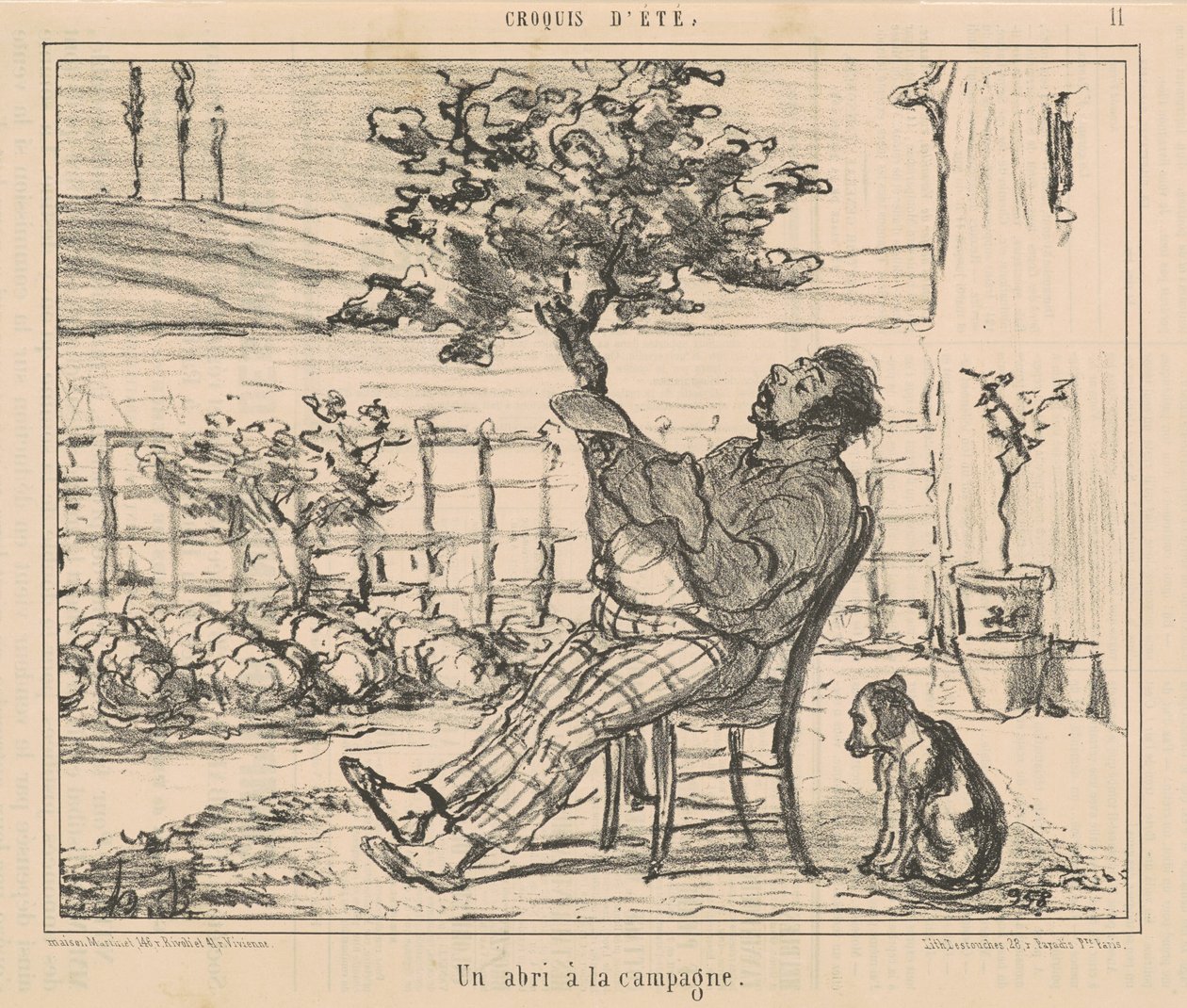 Turvakoti maaseudulla tekijältä Honoré Daumier