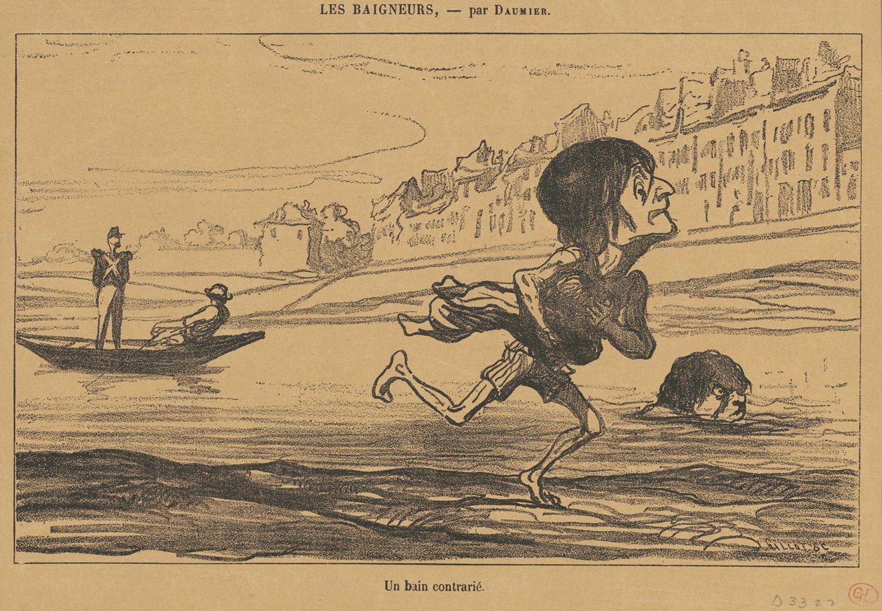 Järkyttynyt kylpy tekijältä Honoré Daumier