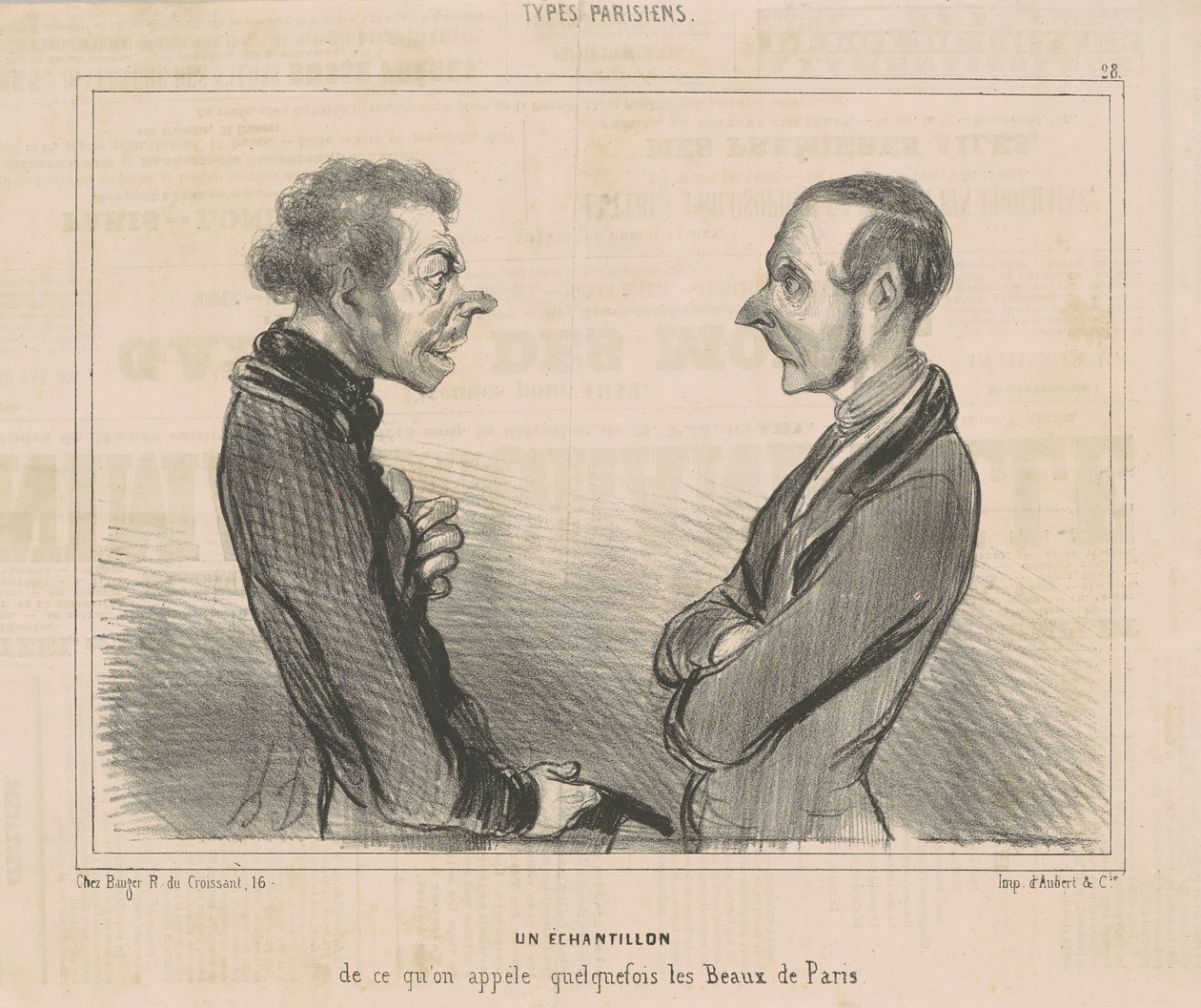 Esimerkki siitä, mitä kutsumme...les beaux de paris tekijältä Honoré Daumier