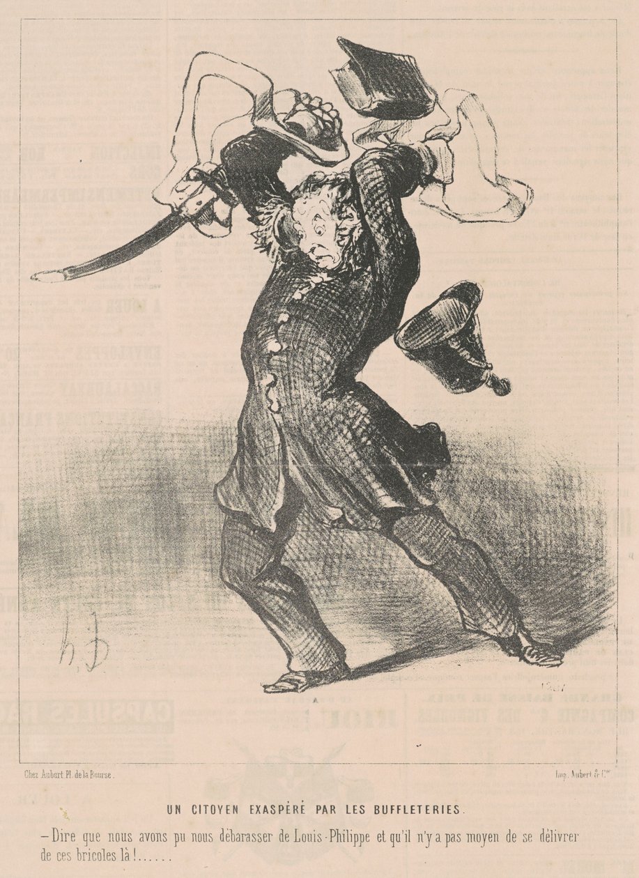 Puhveleista suuttunut kansalainen tekijältä Honoré Daumier