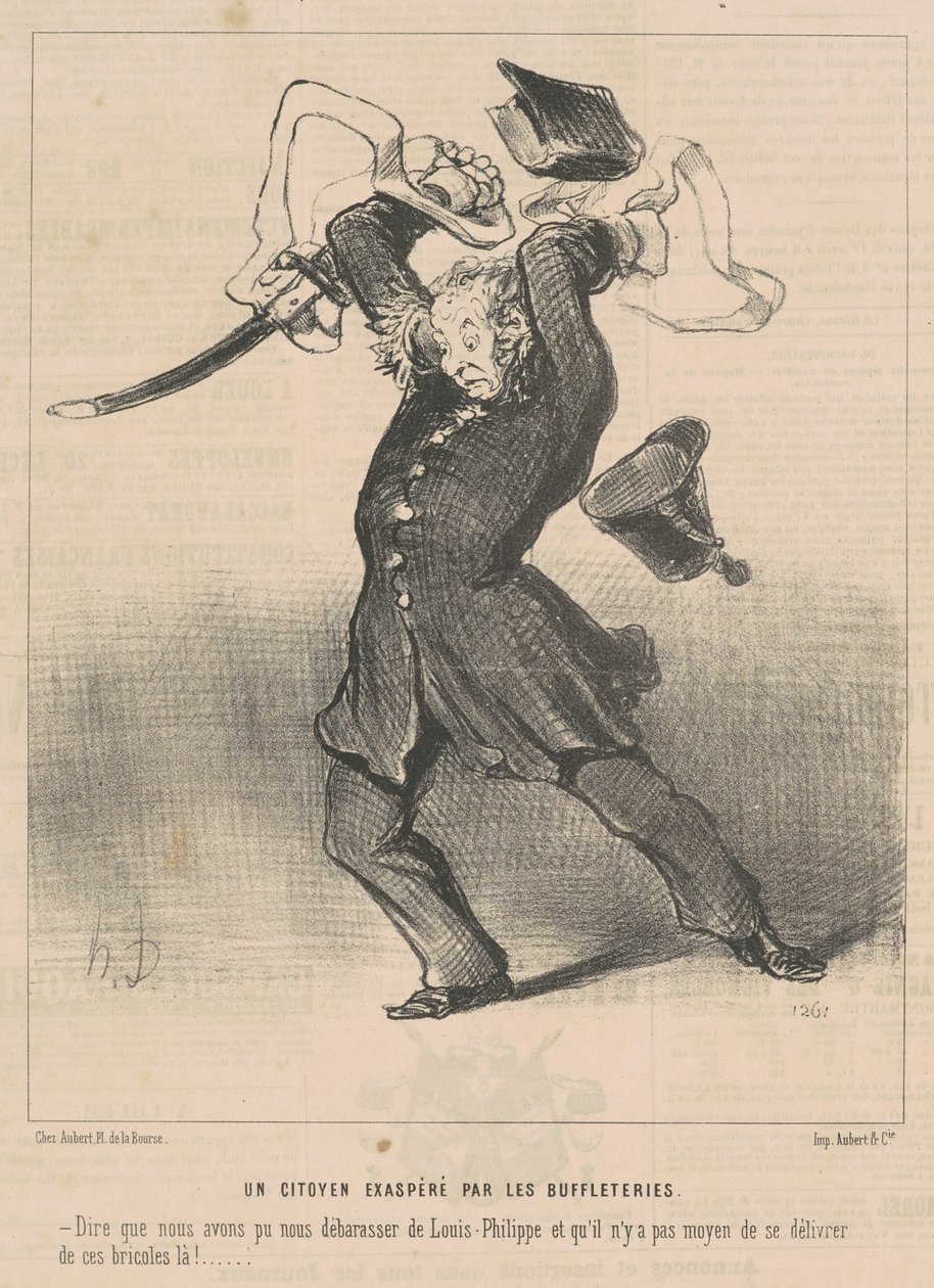 Puhveleista suuttunut kansalainen tekijältä Honoré Daumier