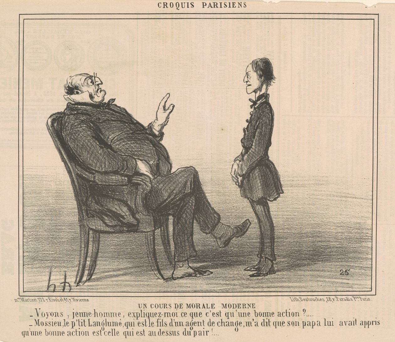 Oppitunti modernista etiikasta tekijältä Honoré Daumier