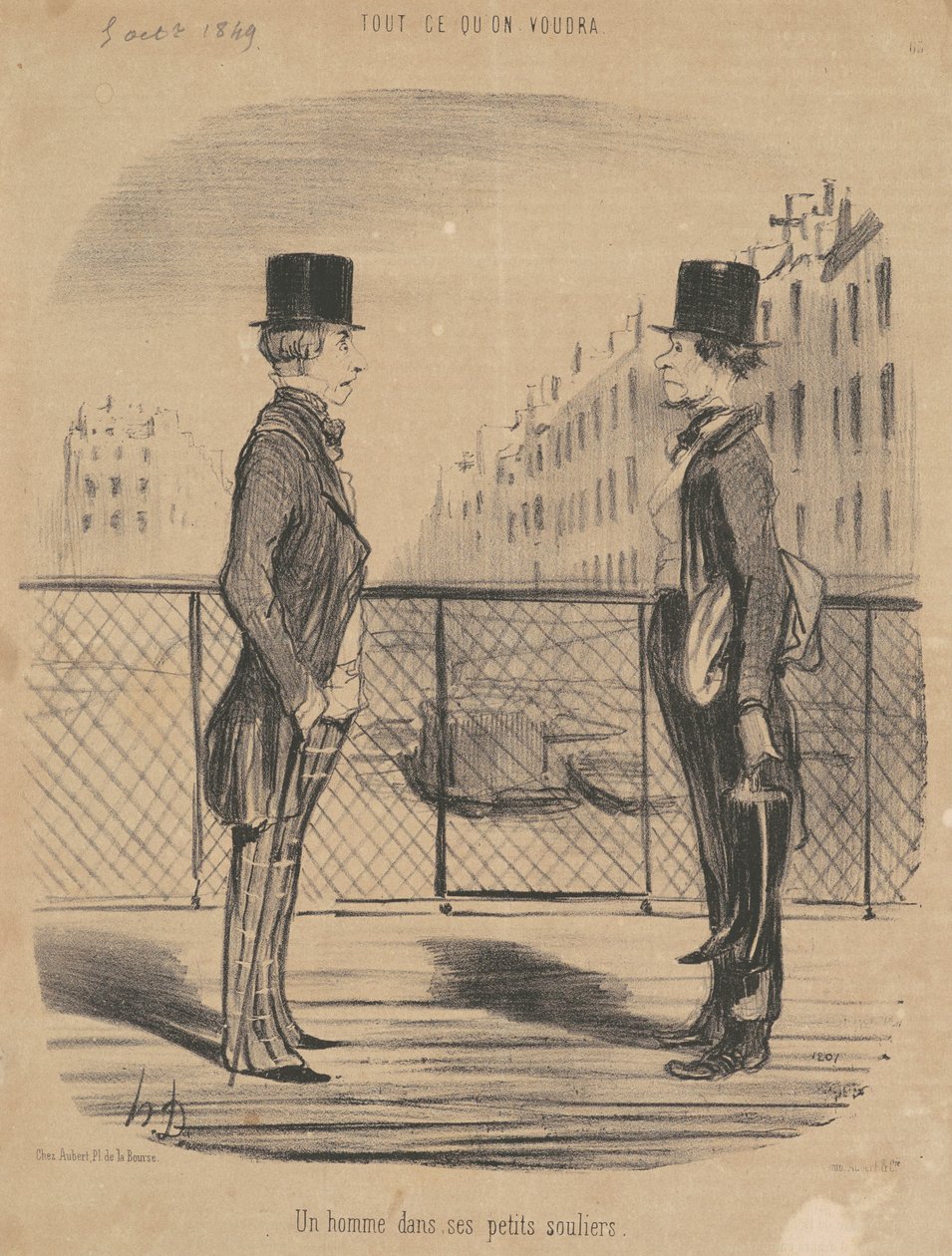 Mies pienissä kengissään tekijältä Honoré Daumier
