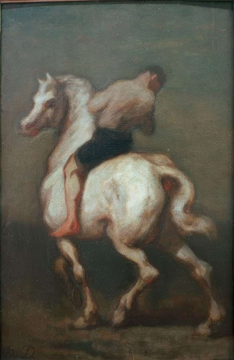 Mies valkoisella hevosella tekijältä Honoré Daumier