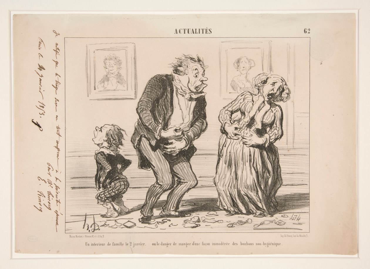 Perheen sisustus 2. tammikuuta tekijältä Honoré Daumier