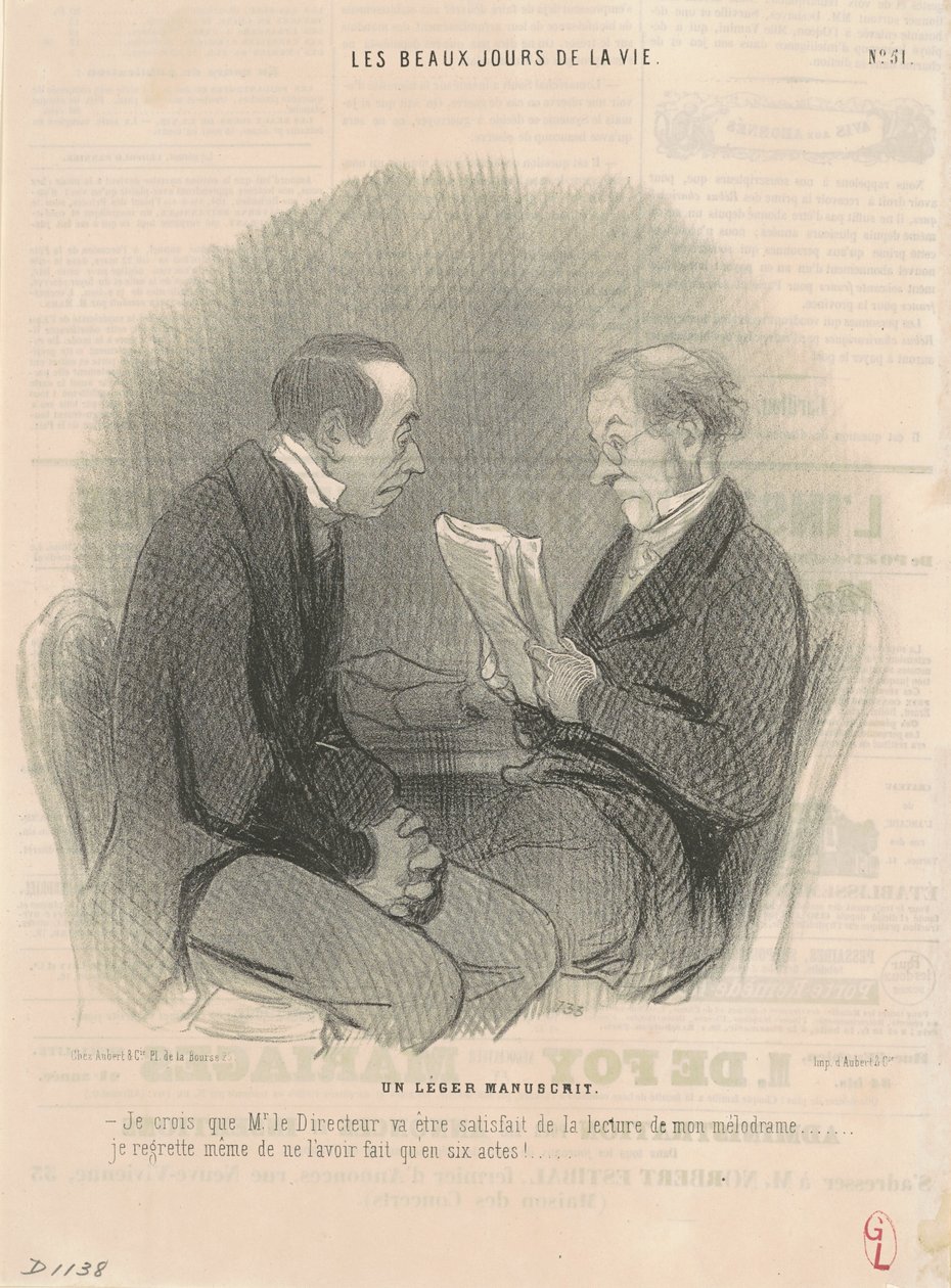 Kevyt käsikirjoitus tekijältä Honoré Daumier