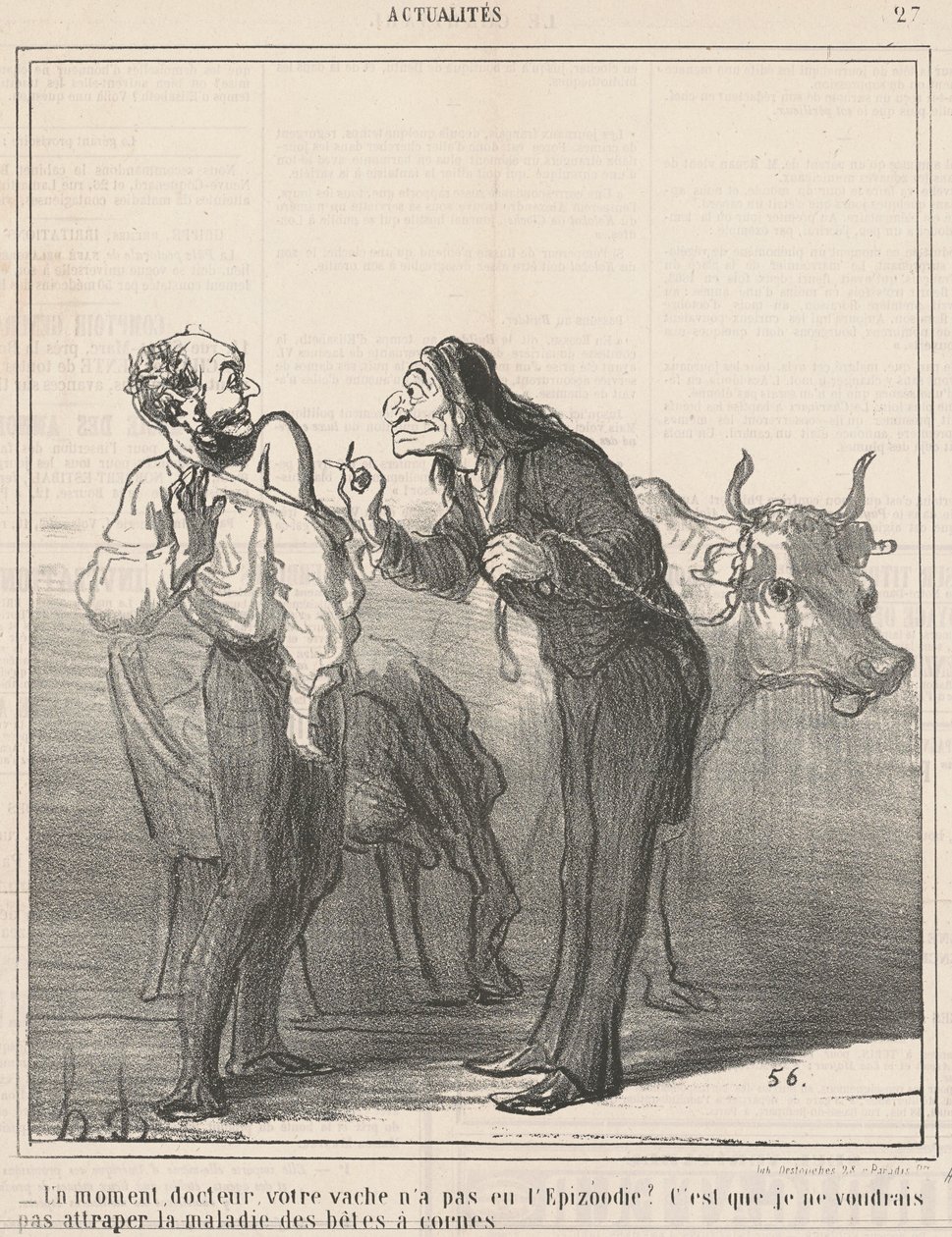 Odota... lehmäsi ei saanut epizoodiaa? ... tekijältä Honoré Daumier