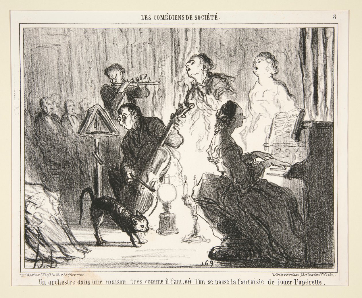 Orkesteri talossa tekijältä Honoré Daumier