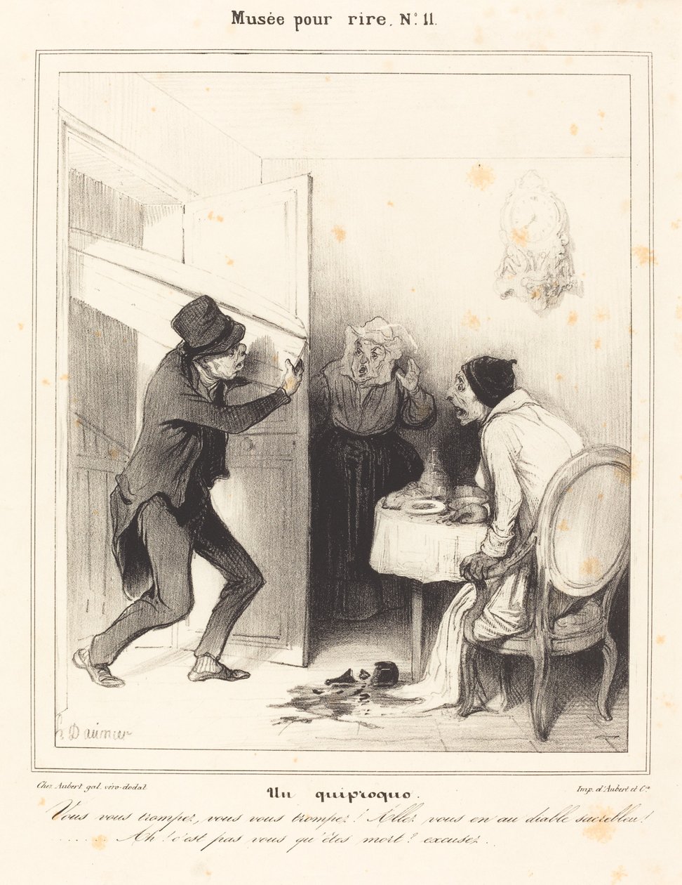 Väärinkäsitys - Olet väärässä... mene... helvettiin... tekijältä Honoré Daumier