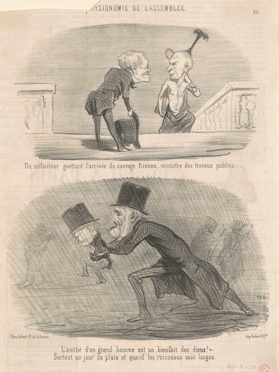 Asianajaja katselee ...Bineau! tekijältä Honoré Daumier