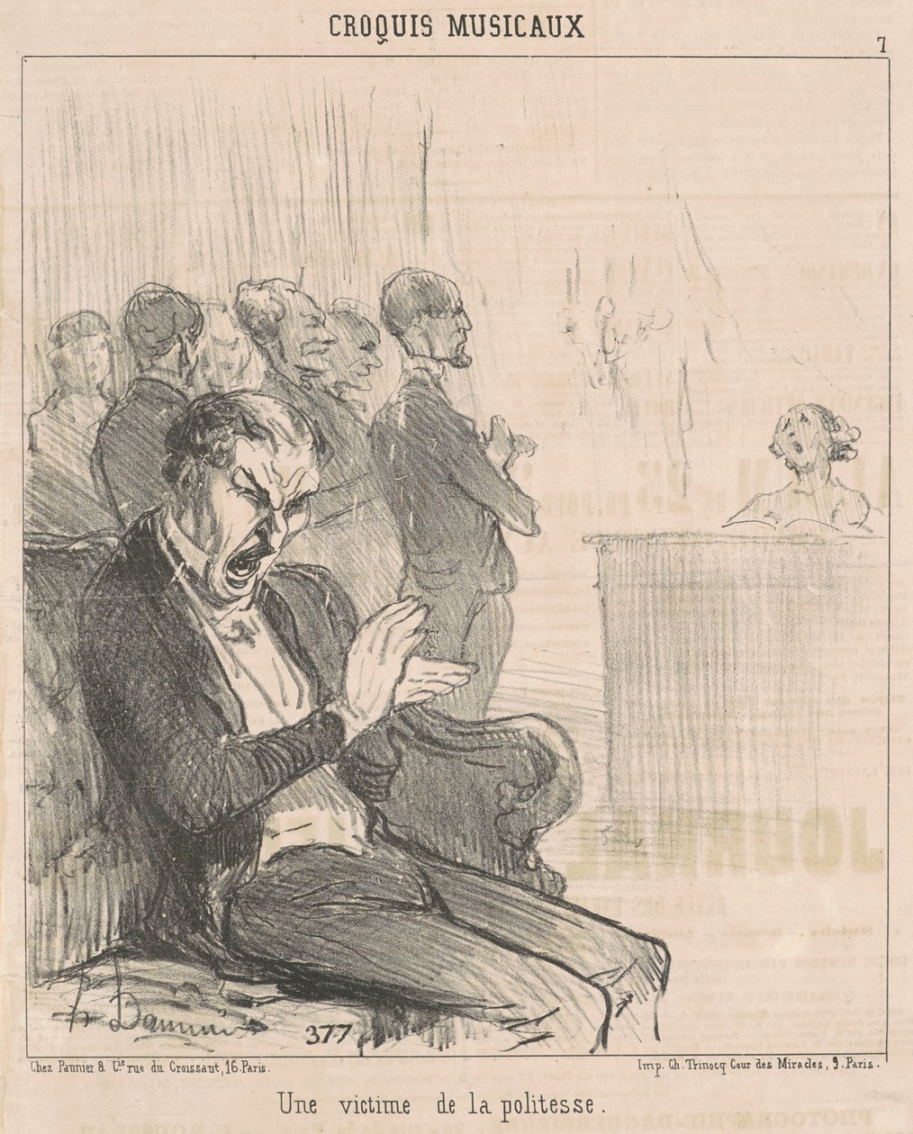Kohteliaisuuden uhri tekijältä Honoré Daumier