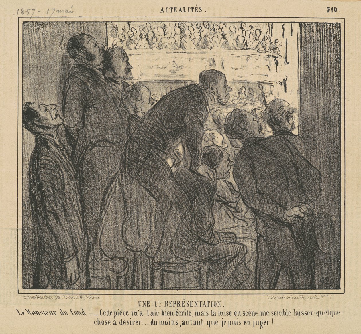 Osakemarkkinoiden ensimmäinen esitys tekijältä Honoré Daumier