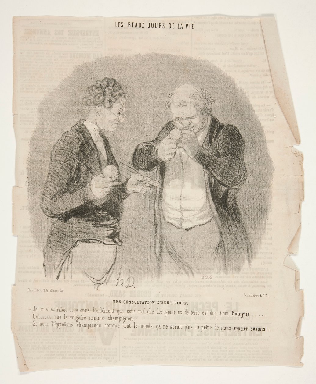 Tieteellinen konsultaatio, kirjasta The Beautiful Days of Life tekijältä Honoré Daumier