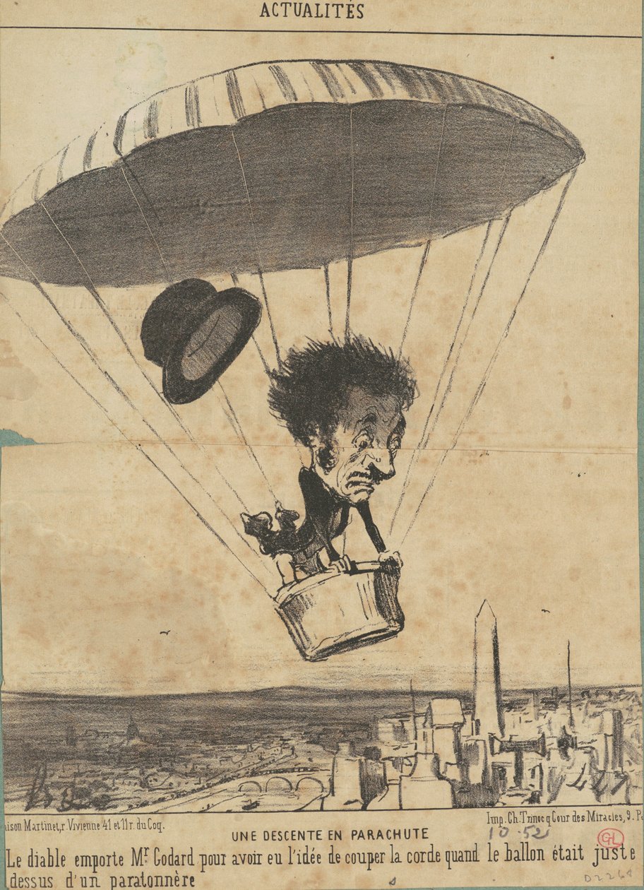 Laskuvarjolasku tekijältä Honoré Daumier