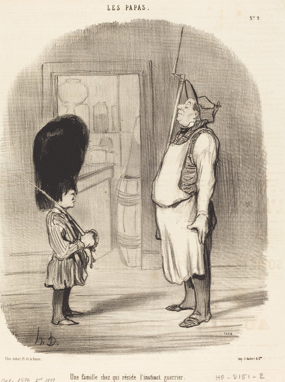 Perhe, jossa soturivaisto asuu tekijältä Honoré Daumier