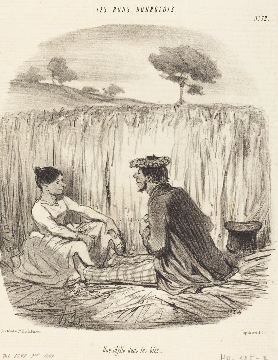 Idylli vehnässä tekijältä Honoré Daumier