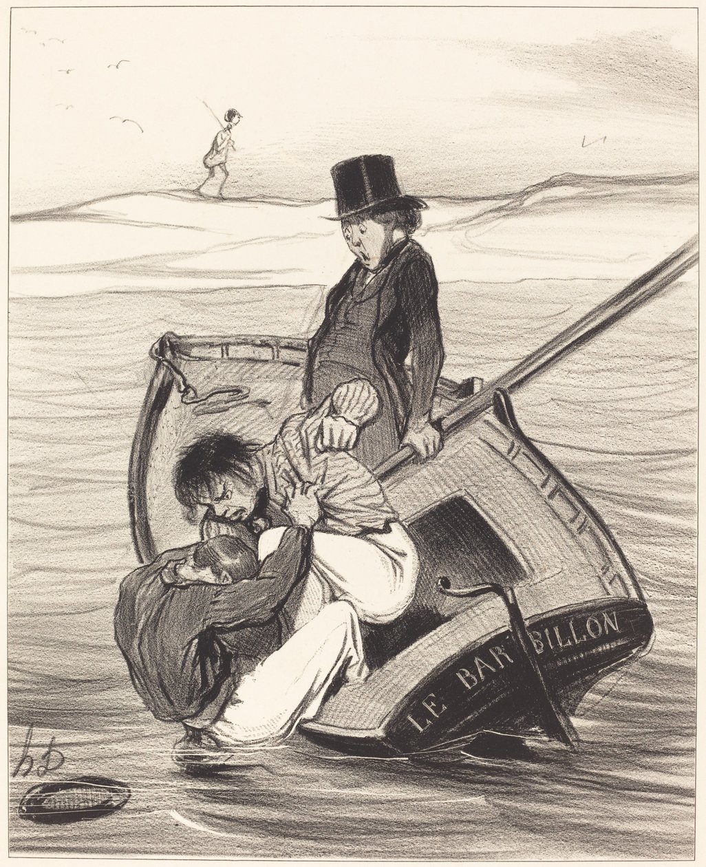 Kapina laivalla tekijältä Honoré Daumier