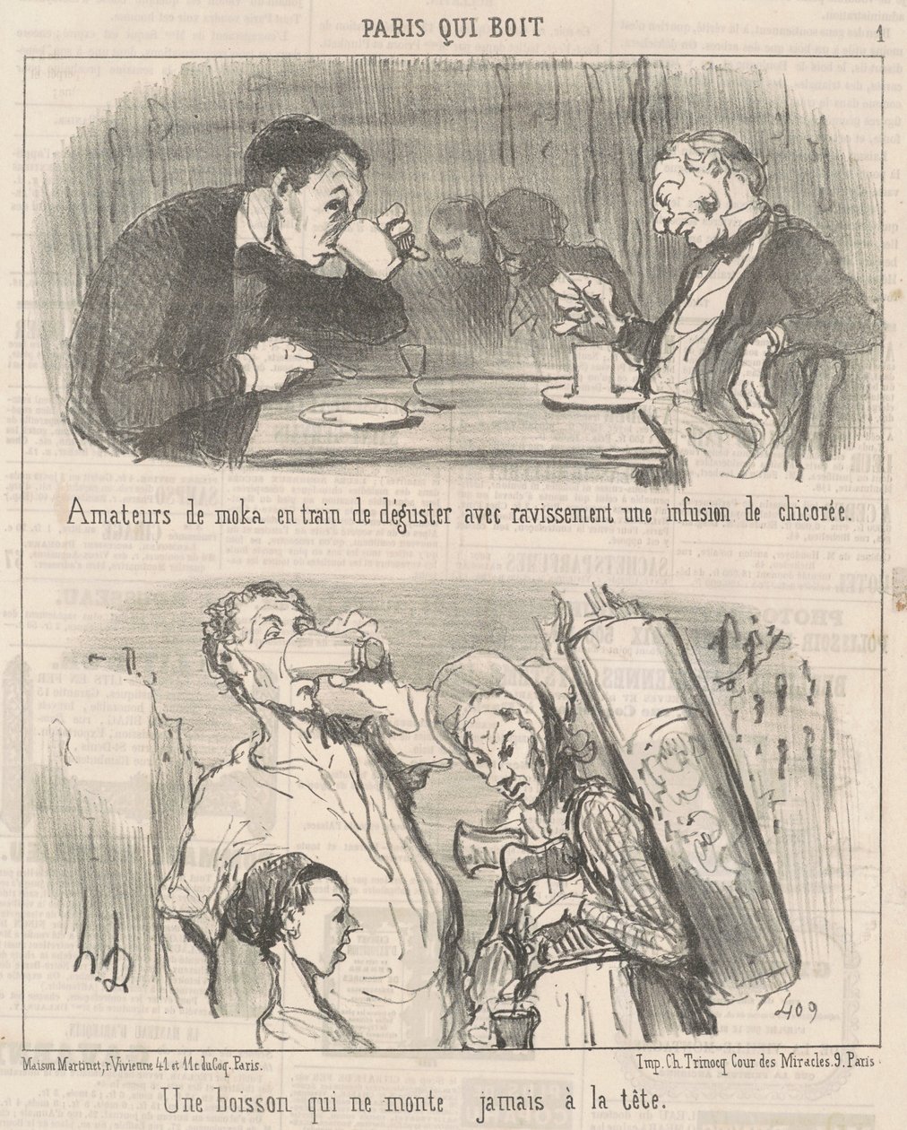 Juoma, joka ei koskaan mene päähän tekijältä Honoré Daumier
