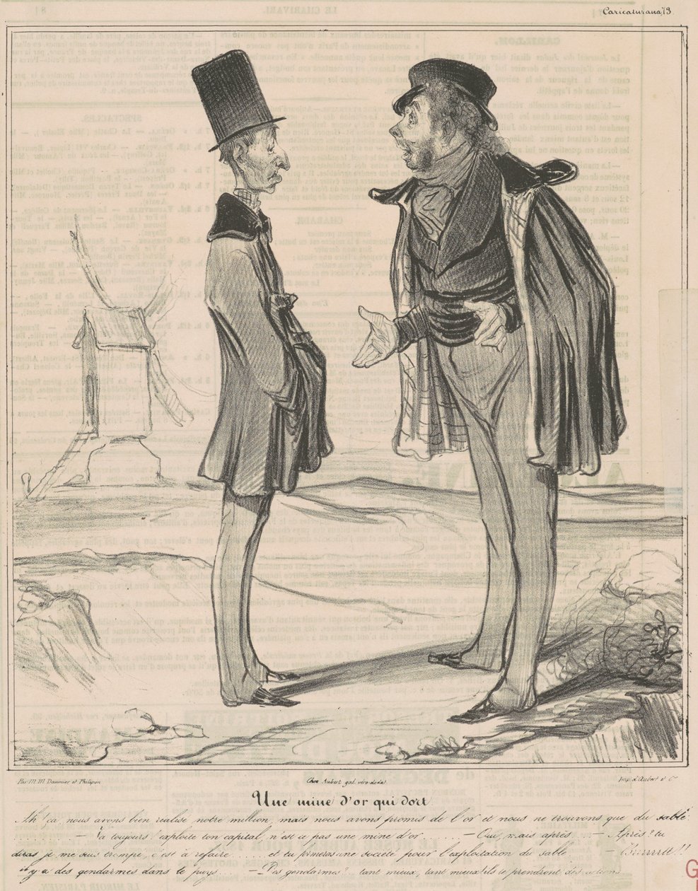 Lepotilassa oleva kultakaivos tekijältä Honoré Daumier