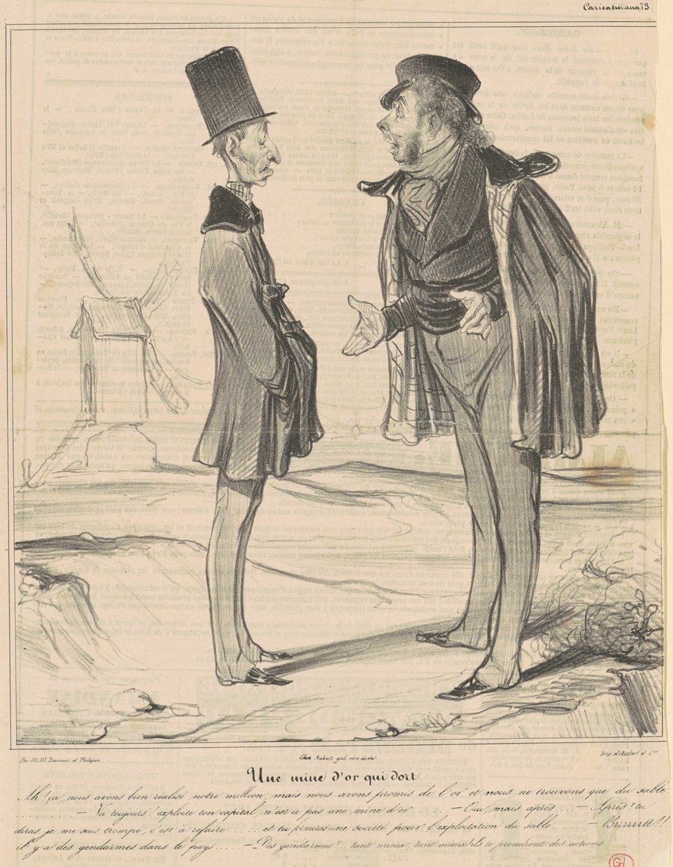 Lepotilassa oleva kultakaivos tekijältä Honoré Daumier