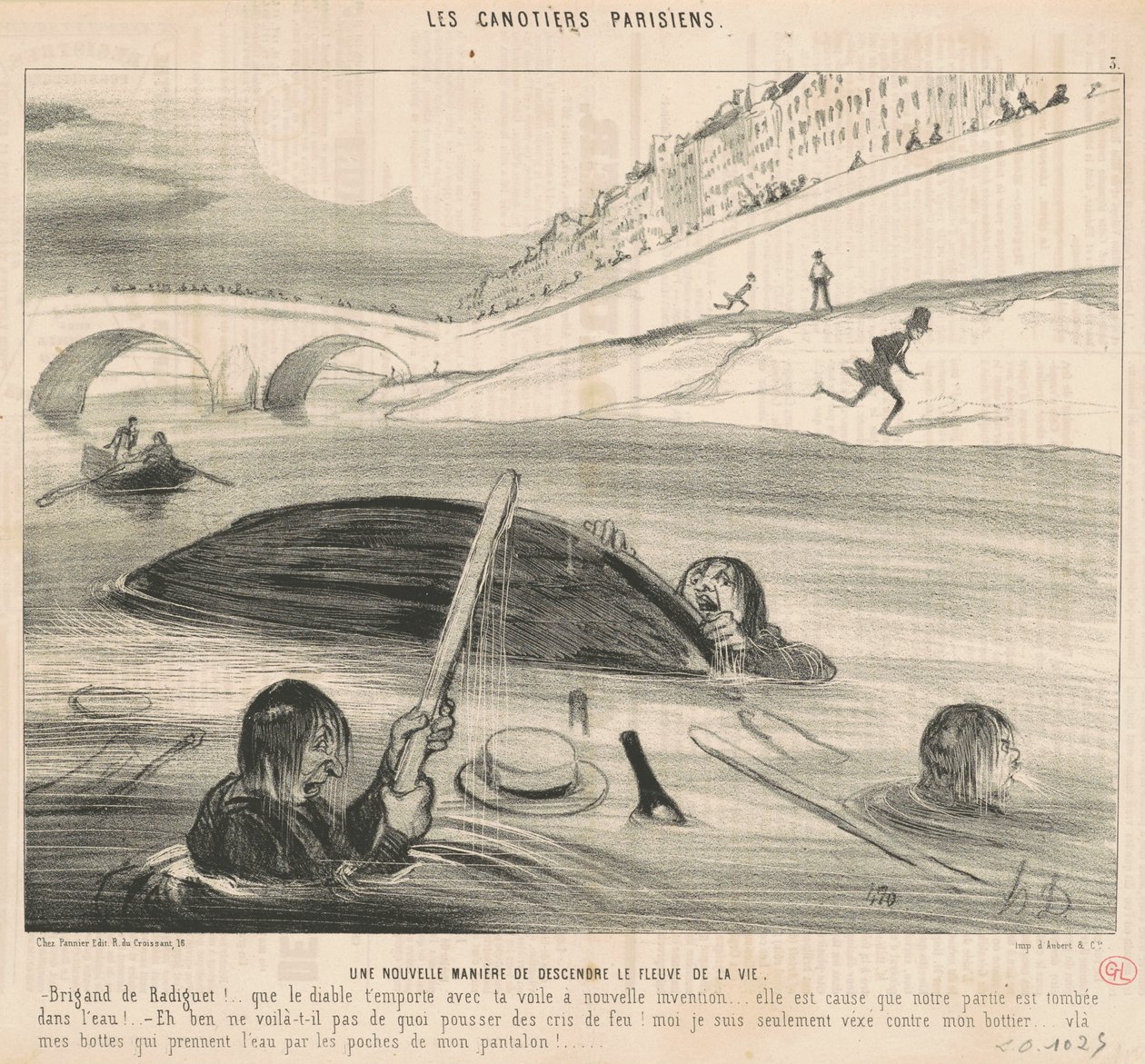 Uusi tapa laskeutua elämän jokeen tekijältä Honoré Daumier