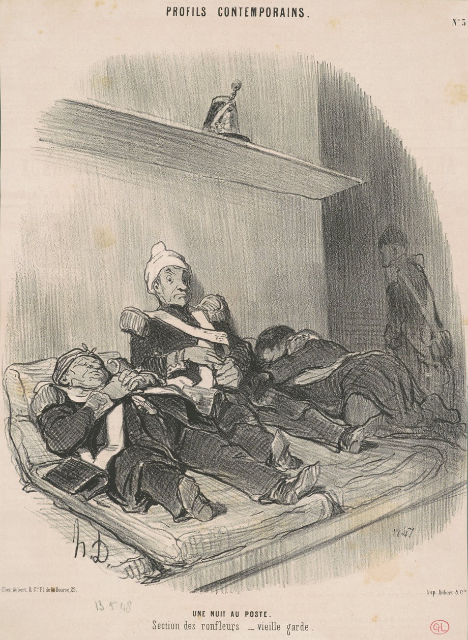 Yö postissa tekijältä Honoré Daumier