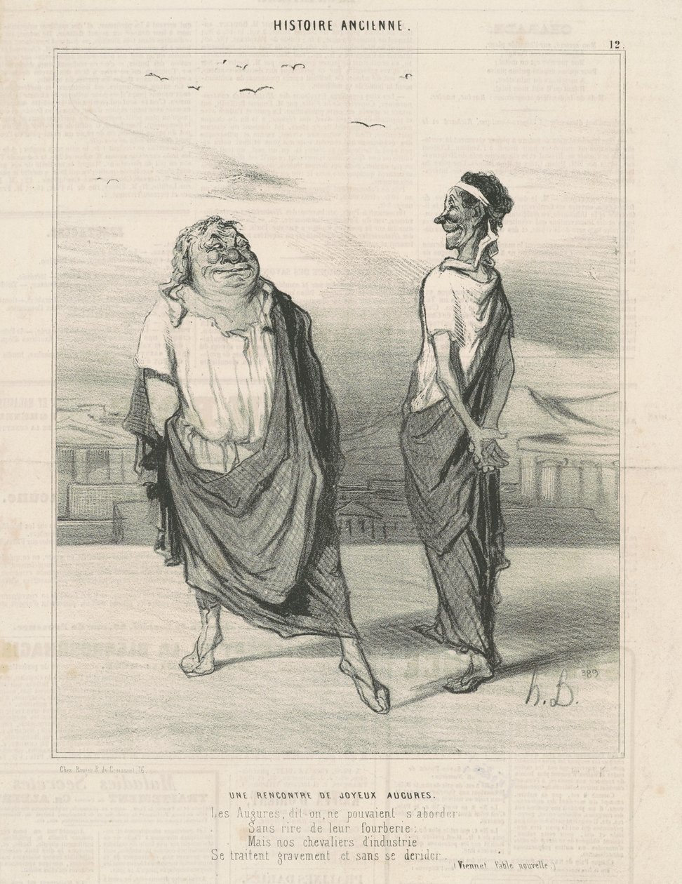 Jouyeauz-joulujen kokous tekijältä Honoré Daumier