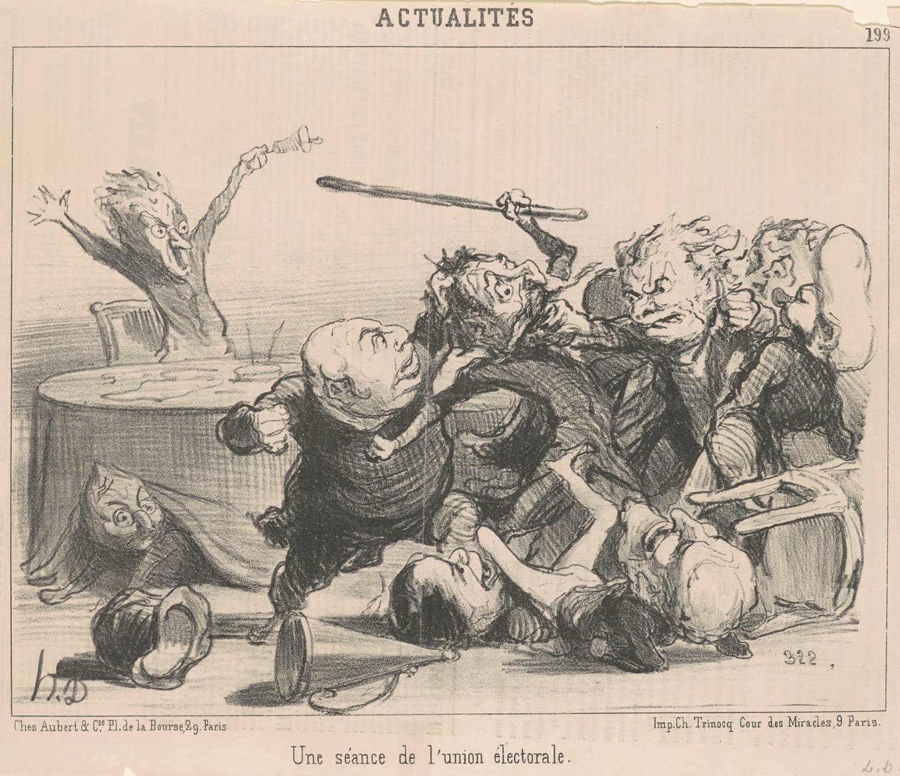 Vaaliliiton istunto tekijältä Honoré Daumier