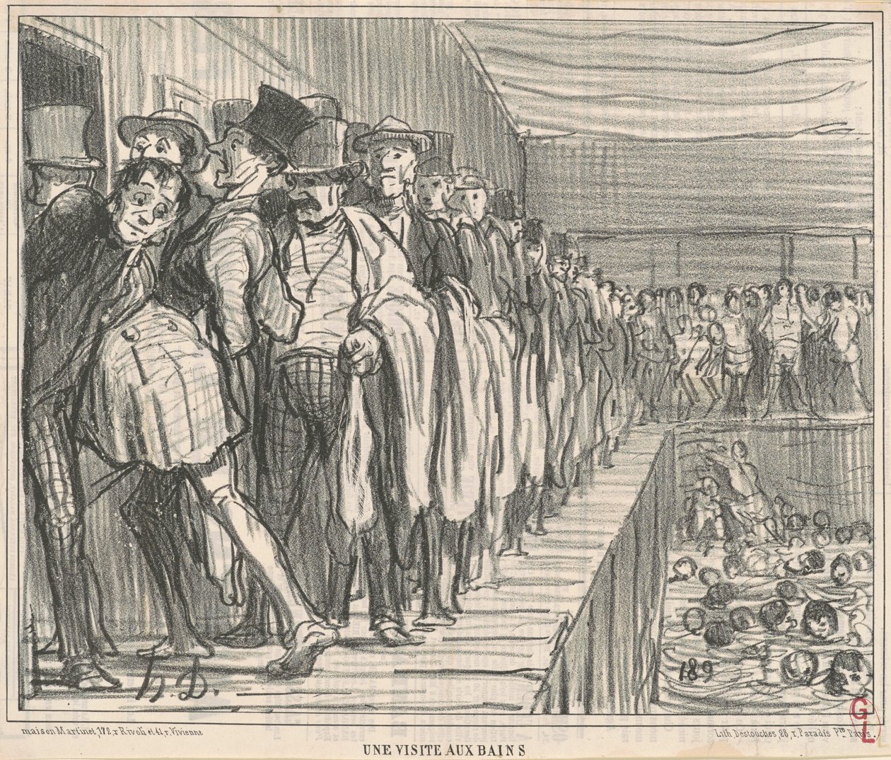 Vierailu kylpylöissä tekijältä Honoré Daumier