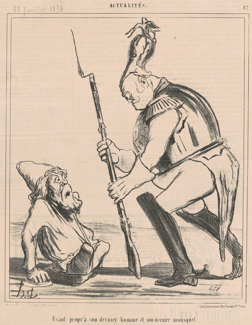 Käyttää viimeistä miestään... tekijältä Honoré Daumier