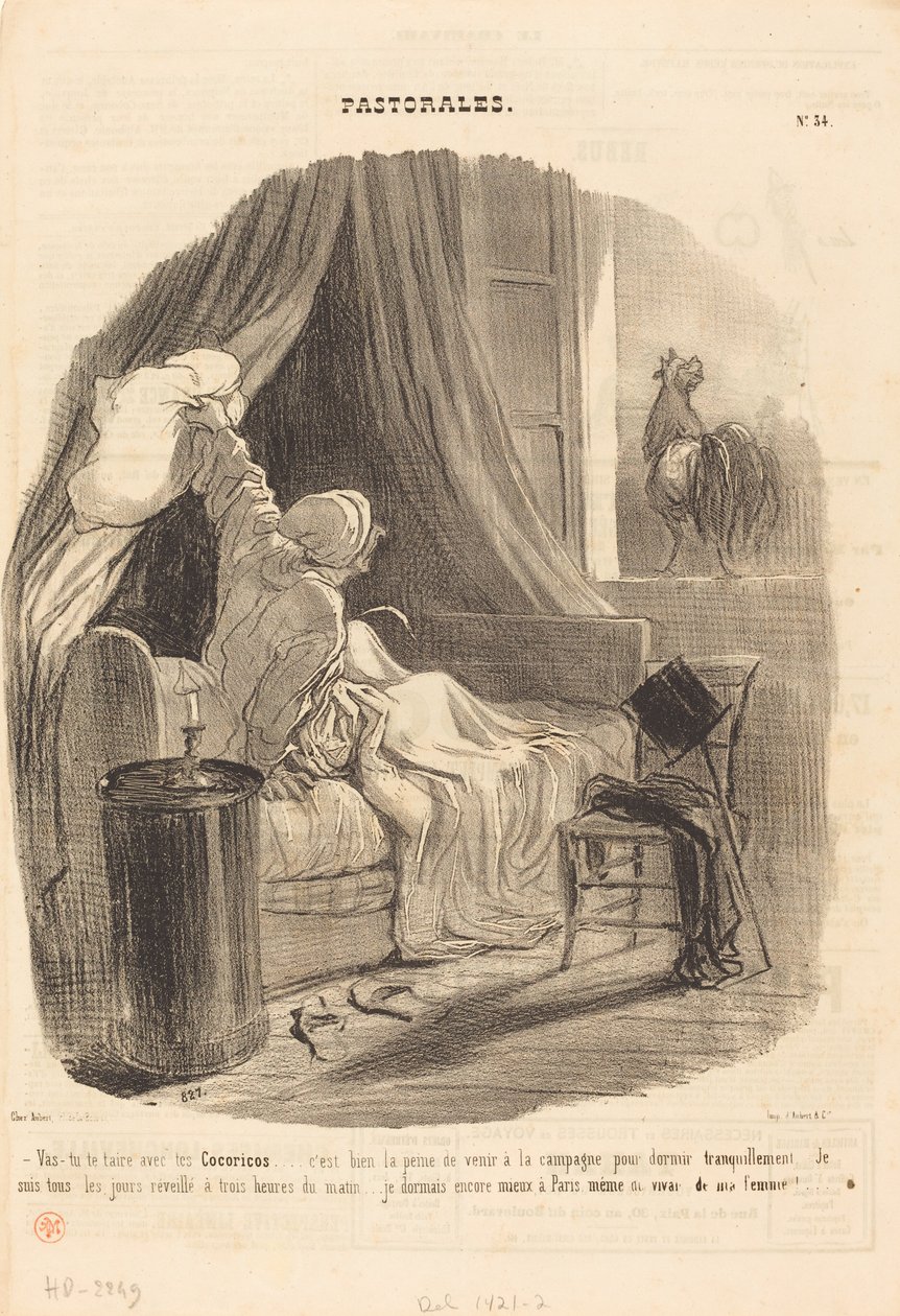 Oletko hiljaa Cocoricosi kanssa... tekijältä Honoré Daumier