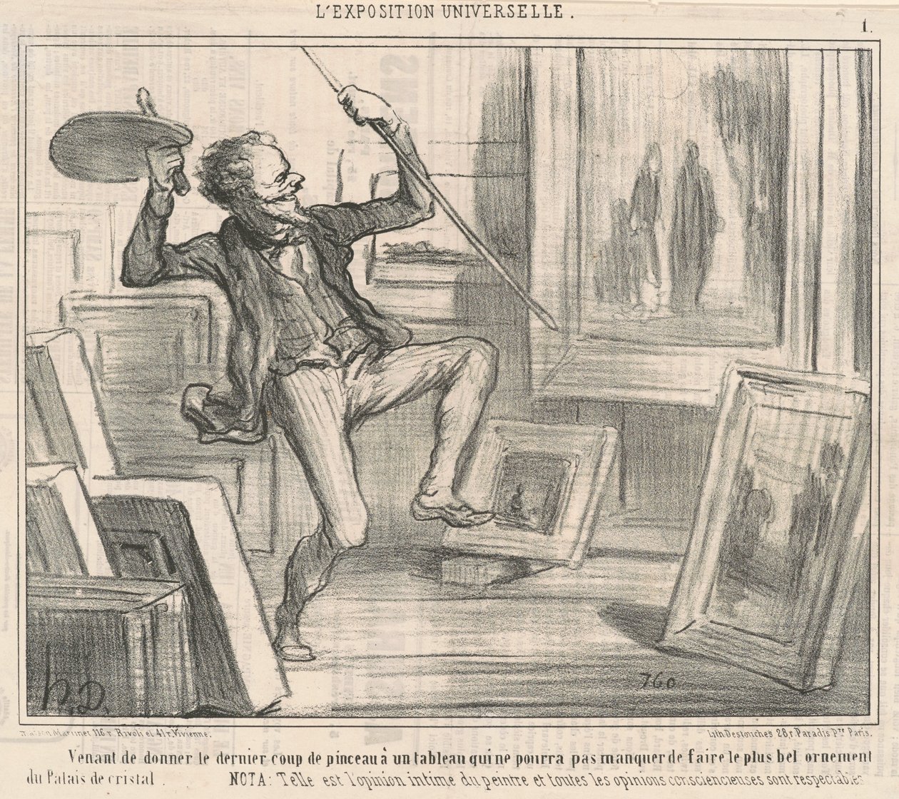 Viimeisen siveltimenvedon jälkeen... tekijältä Honoré Daumier
