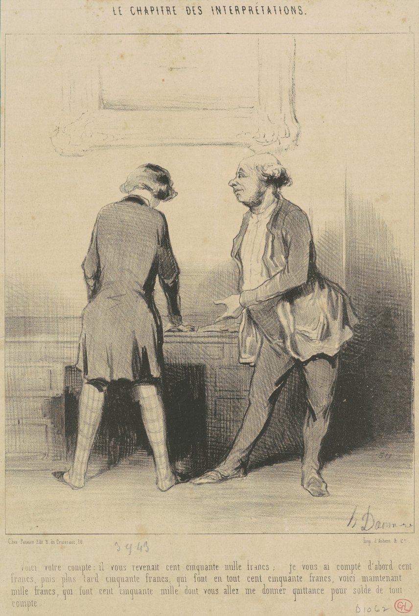 Tässä on tilisi: Se oli sinun... tekijältä Honoré Daumier