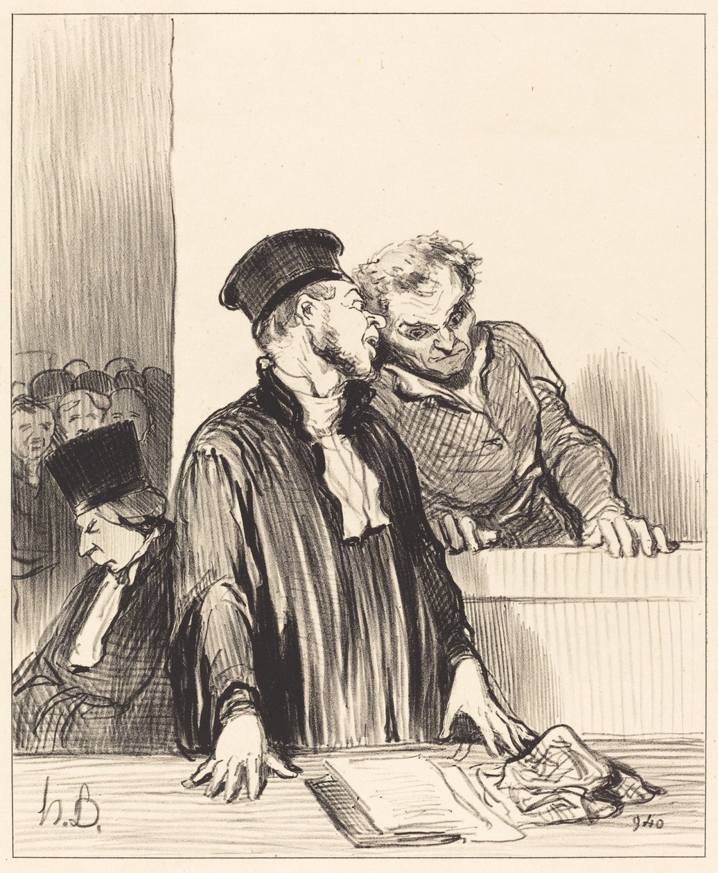 Tässä on yleinen syyttäjä, joka kertoo sinulle asioita... epämiellyttäviä... tekijältä Honoré Daumier