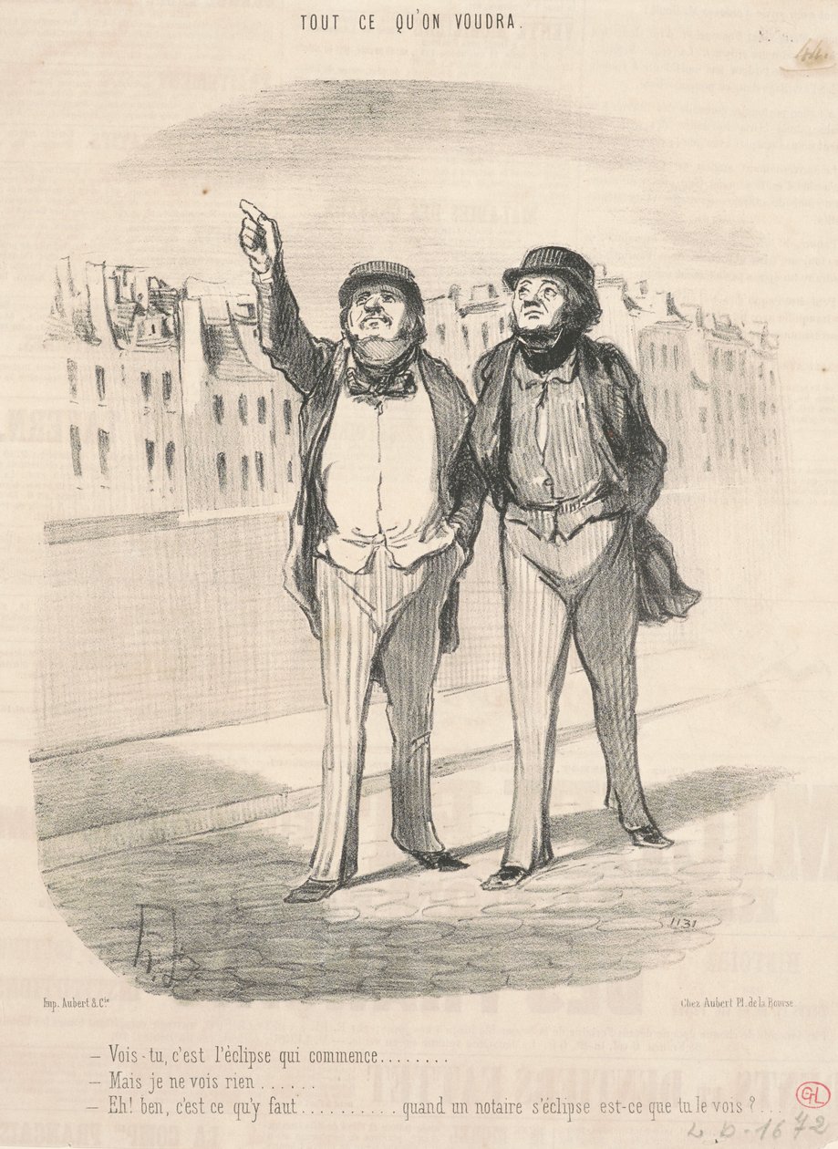 Näetkö, se on pimennys, joka alkaa... tekijältä Honoré Daumier