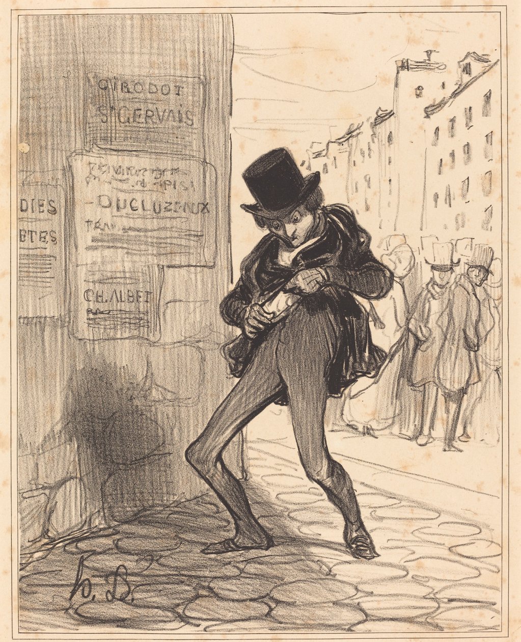 Varastettu!... Tyhjä taskukatu... tekijältä Honoré Daumier