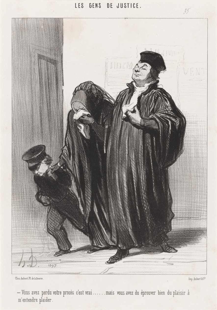 Hävisit tapauksesi, se on totta... tekijältä Honoré Daumier