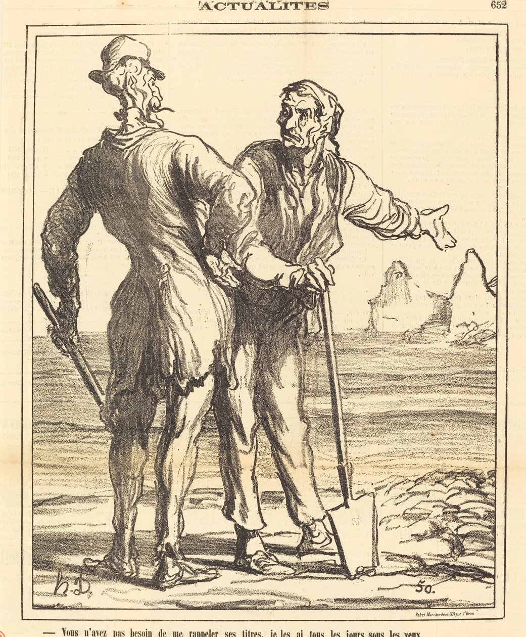 Sinun ei tarvitse muistuttaa minua hänen nimikkeistään... tekijältä Honoré Daumier