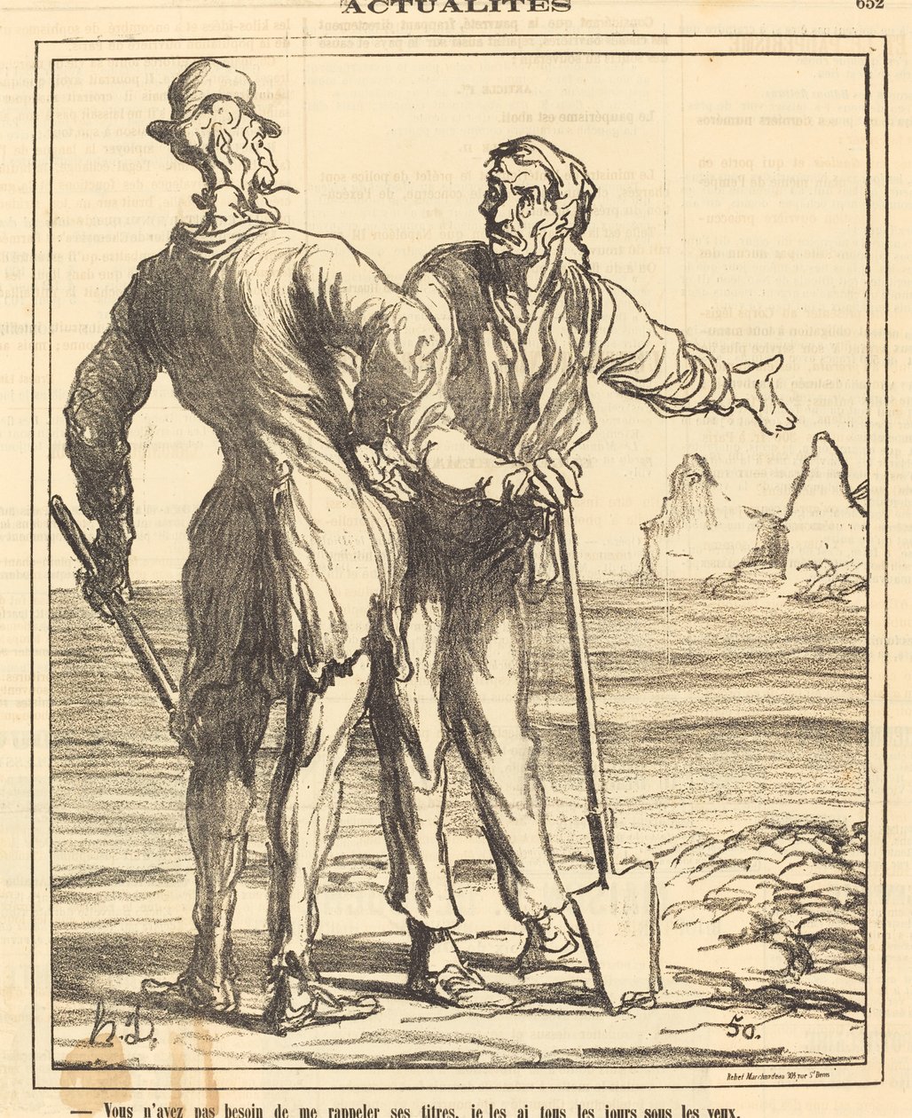 Sinun ei tarvitse muistuttaa minua hänen nimikkeistään... tekijältä Honoré Daumier