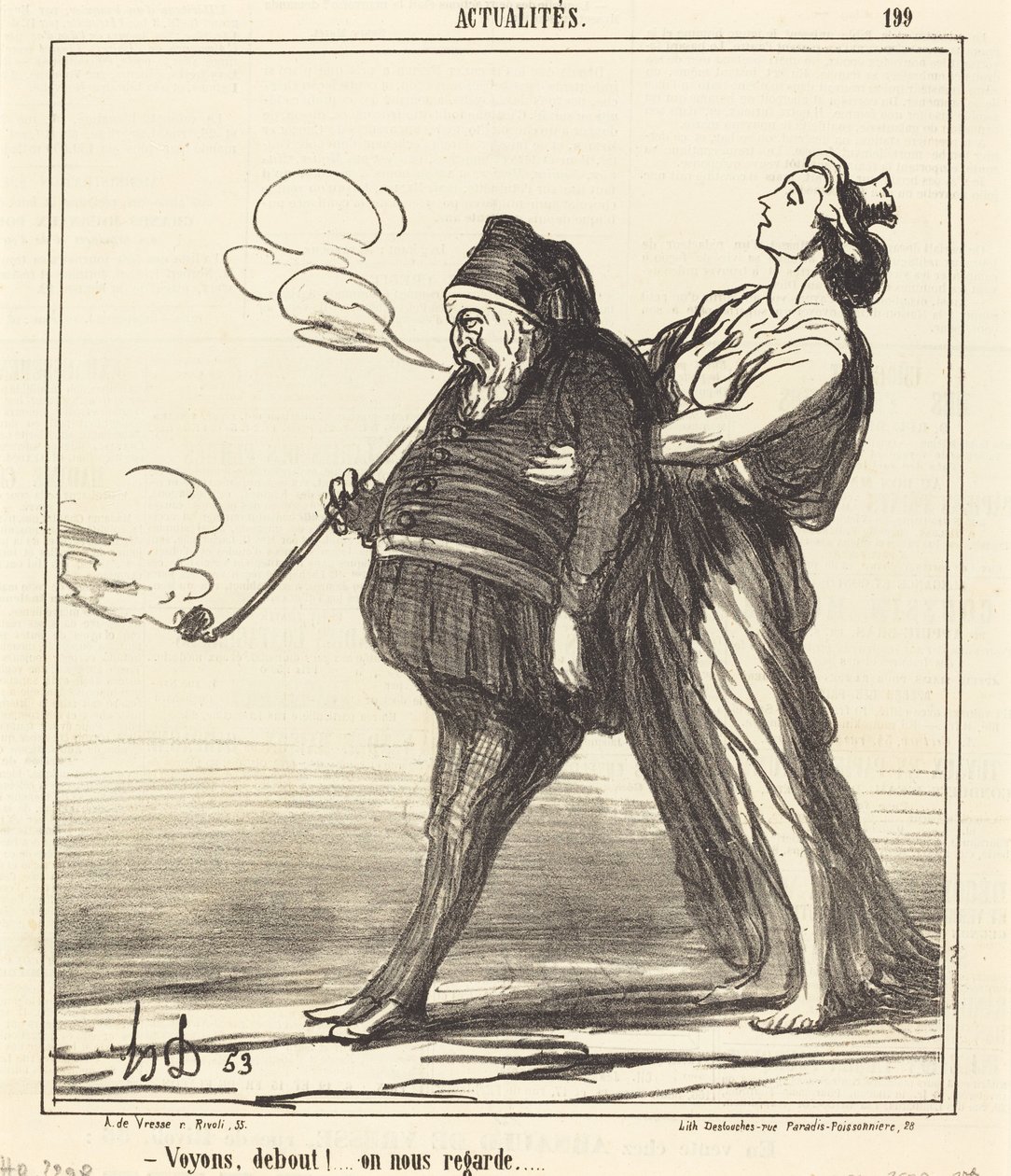 Katsotaan!... seisoessaan he katsovat meitä tekijältä Honoré Daumier